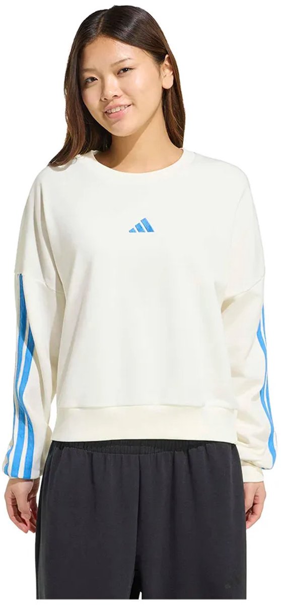 Adidas Essentials 3 Stripes French Terry Sweatshirt XL Vrouw Blauw