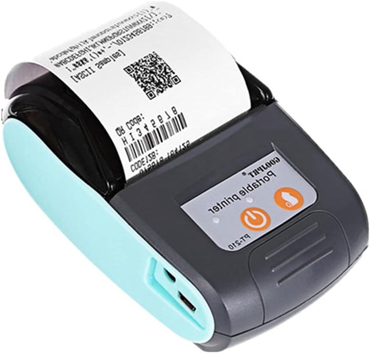 Draagbare Inkjetprinter - Mini Printer - Labels Printen - Bluetooth 4.0 Connectie - 58mm Papierbreedte - Zwart