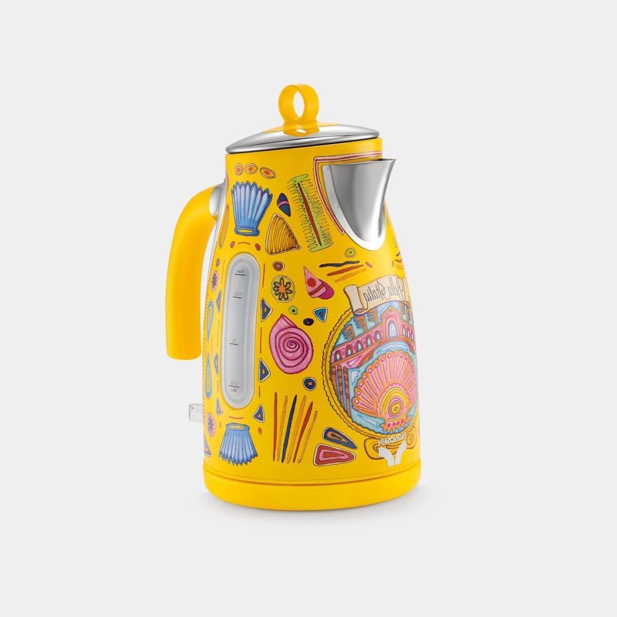 Waterkoker - Thee Wasser - Snel Water Koken - Draadloos Design - 17 Liter - Geel