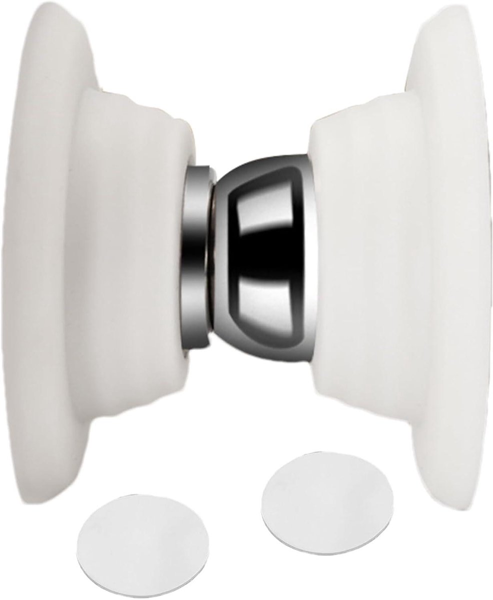Magnetische Deurstopper - Deurvanger Houder - Deur Open Houden - Stille Buffer - 5.5 cm Diameter - Wit