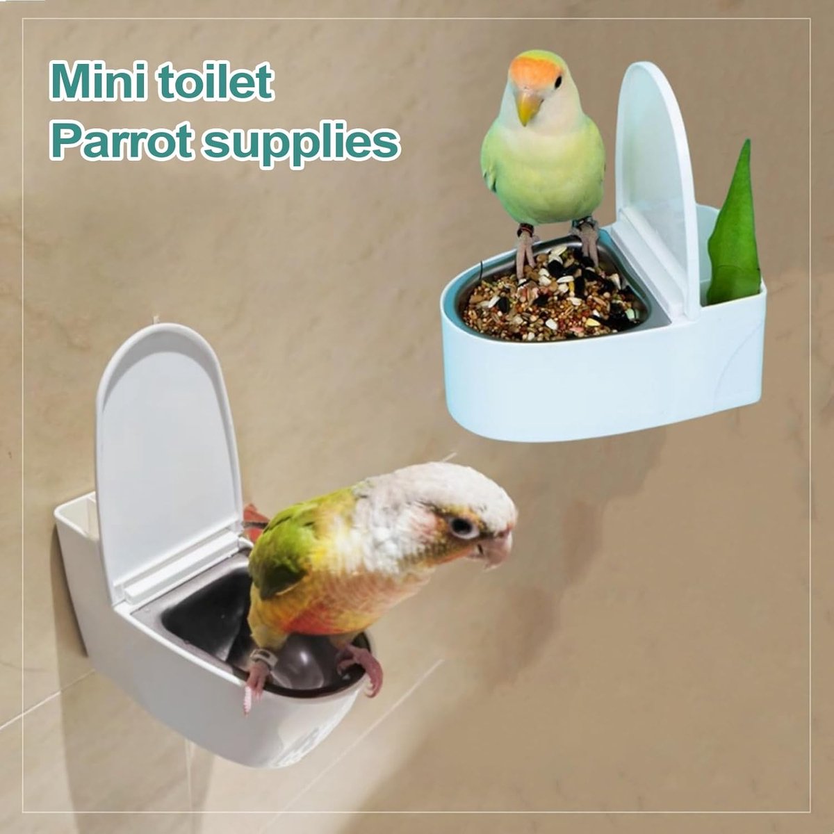 Vogel Toilet - Zindelijkheidstraining Gear - Hygiënisch Werken - Zelfklevende Montage - 13.4 x 8.7 cm - Wit