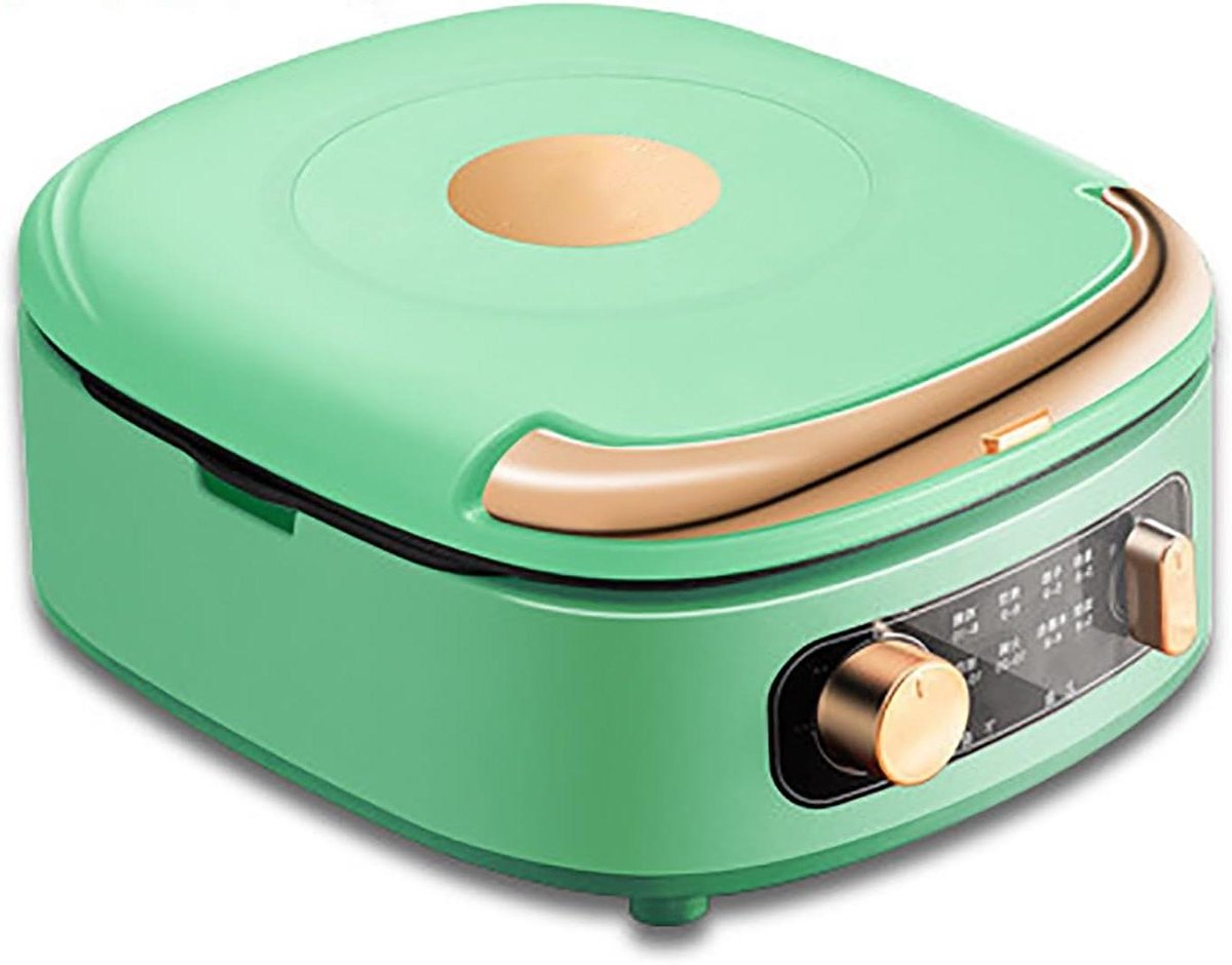 Elektrische Bakpan - Pannenkoekmaker Grill - Hotpot Barbecue - Verwijderbare Antiaanbaklaag - 35x33x20 cm - Groen