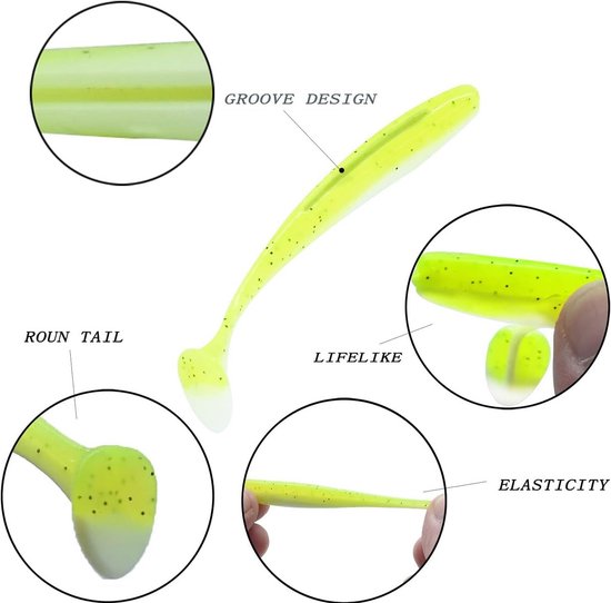 55 pieces with 10 jig heads, fishing hooks, lures for trout, perch, zander — afbeelding 5