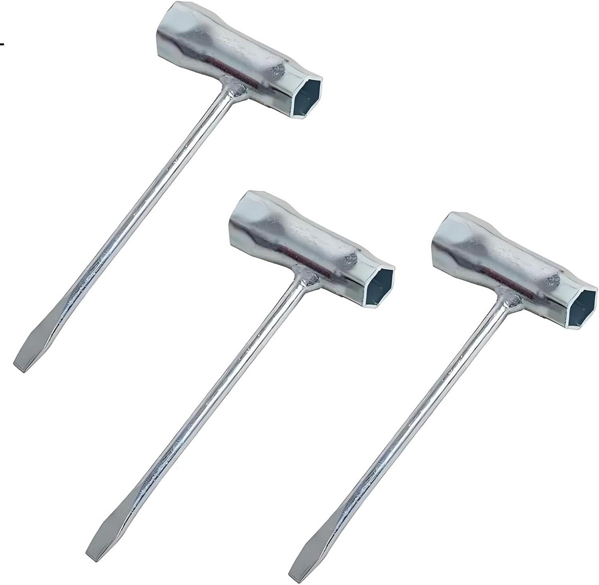 Bougiesleutel Set - Combinatie T-sleutel - Onderhoud Tuinmachines - Universeel Dubbel Maat - 13 x 19 mm - Metaal