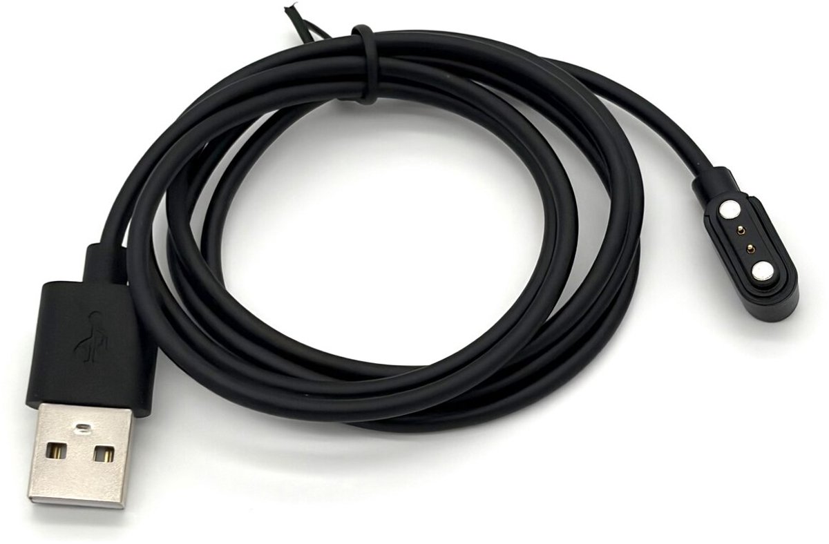Geschikt voor CMF Watch Pro / CMF Watch Pro 2 – USB Oplaadkabel – Magnetische Smartwatch Oplader – 1 Meter – Zwart