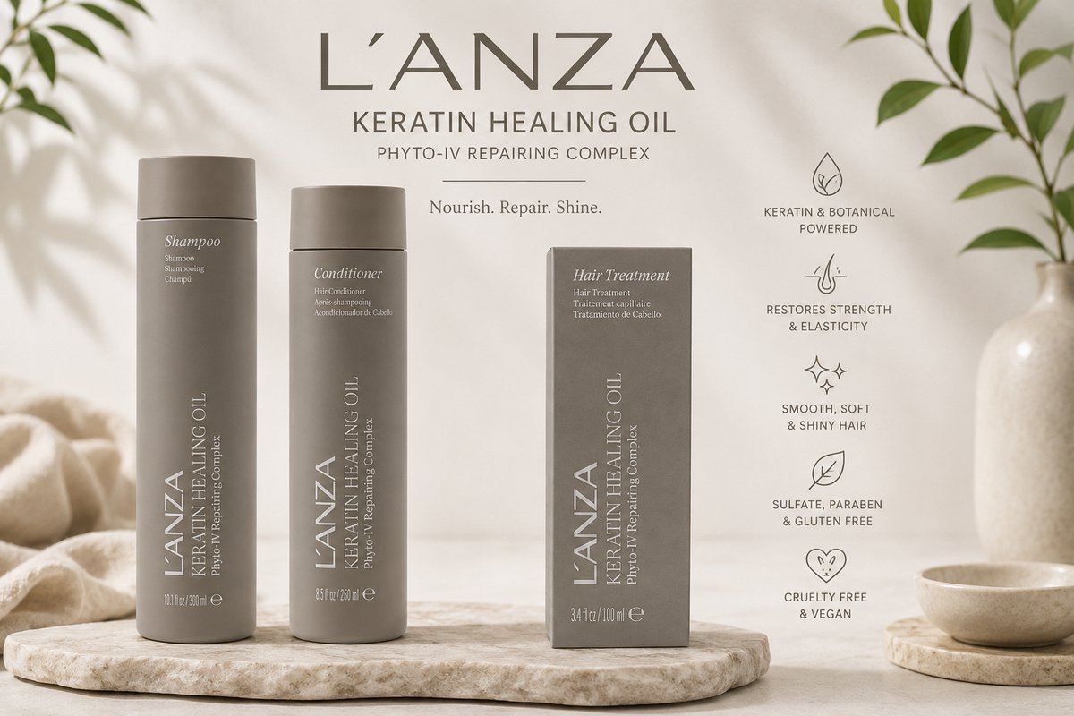 L'ANZA Keratin Healing Oil Lustrous Deluxe Set - 300+250+50ml