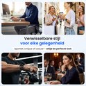 Collage van mensen die de Siltcon Smartwatch Pro dragen bij verschillende gelegenheden: werk, uitgaan, sporten en diner.