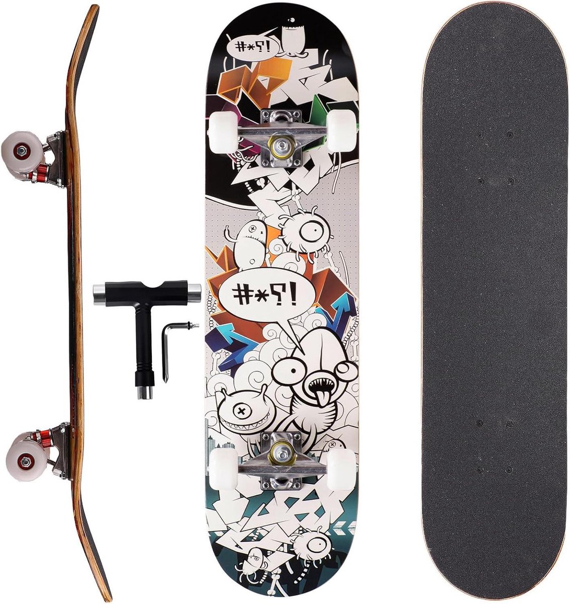Dubbel Kick skateboard Longboard Straat cruisen LED verlichte wielen 787 cm deck