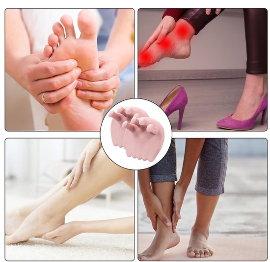 Arch trainer toe spacers - bunions flexible gel toe separators, overlapping toes -gadgets - Comfortable large toe corrector, Hallux Valgus Relief, Foot Pain Support Tools, Foot Alignment — afbeelding 5