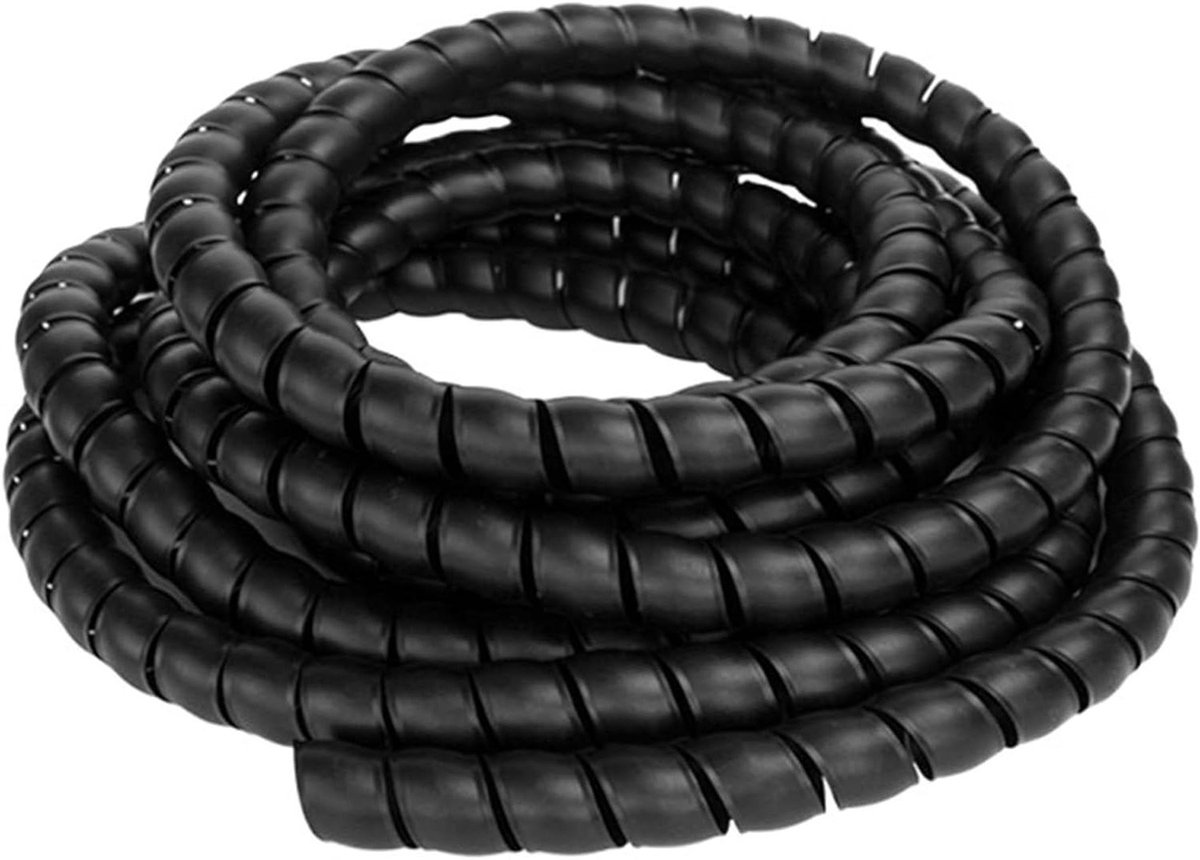 Spiraalkabel Beschermhoes - Kabel Organizer - Kabels Organiseren - Flexibel Spiraalontwerp - 1 meter - Zwart