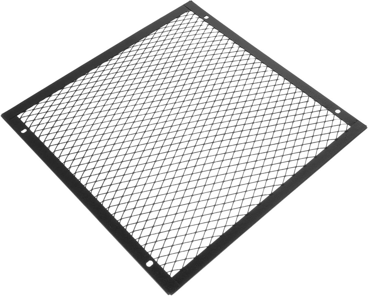 Verwarming Beschermingsnet - Haard Net Vuurkorf Cover - Veiligheid Binnen - Hittebestendig Ijzer - 20 x 20 cm - Zwart