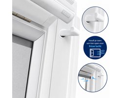 Alvora raamstopper geschikt voor VELUX GGL & GGU dakramen - Raambegrenzer voor ventilatiestand - Wit
