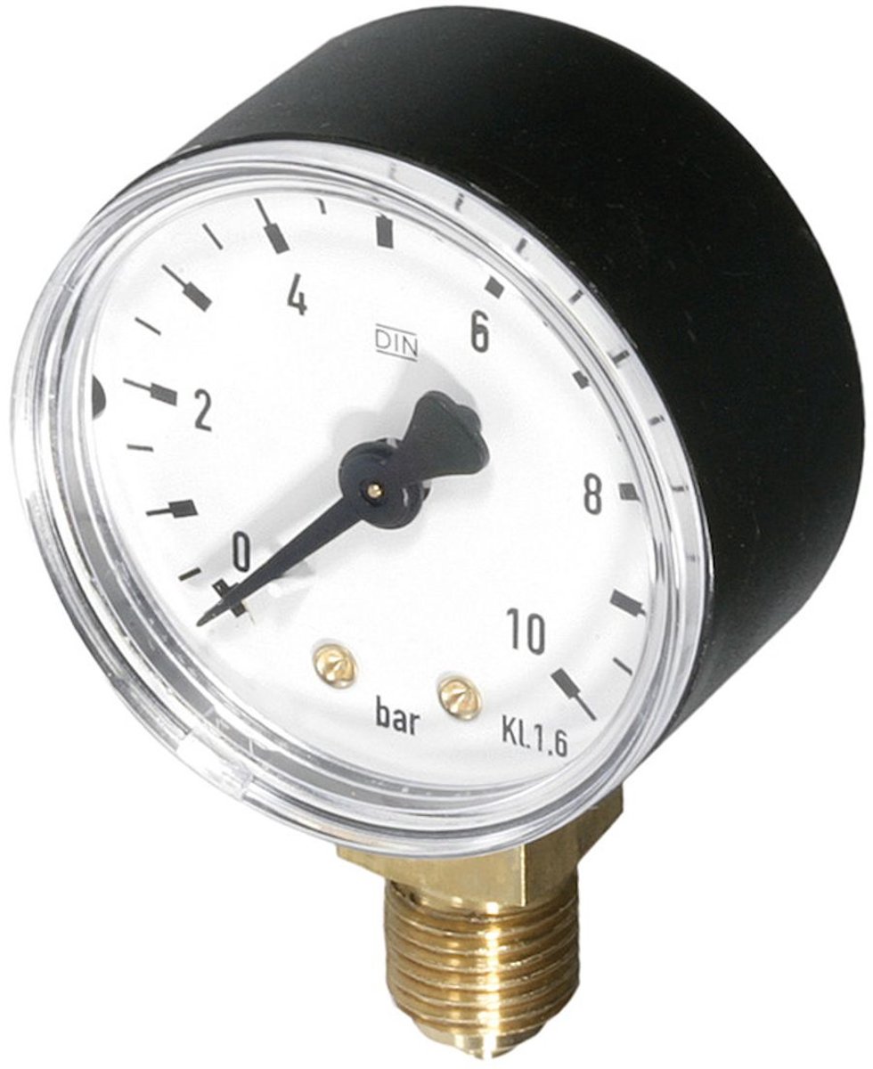 Resideo Manometer M38K G 1/4, 50mm, onder, schaalverdeling 0-16bar, M38K-A16