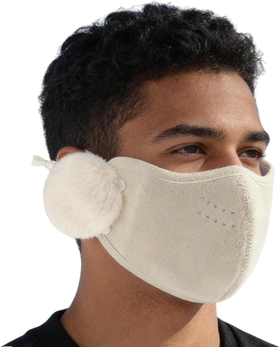 Winter Gezichtsmasker - Thermo Nekwarmer - Outdoor Bescherming - Winddicht Fleece - 22 cm Breed - Zwart