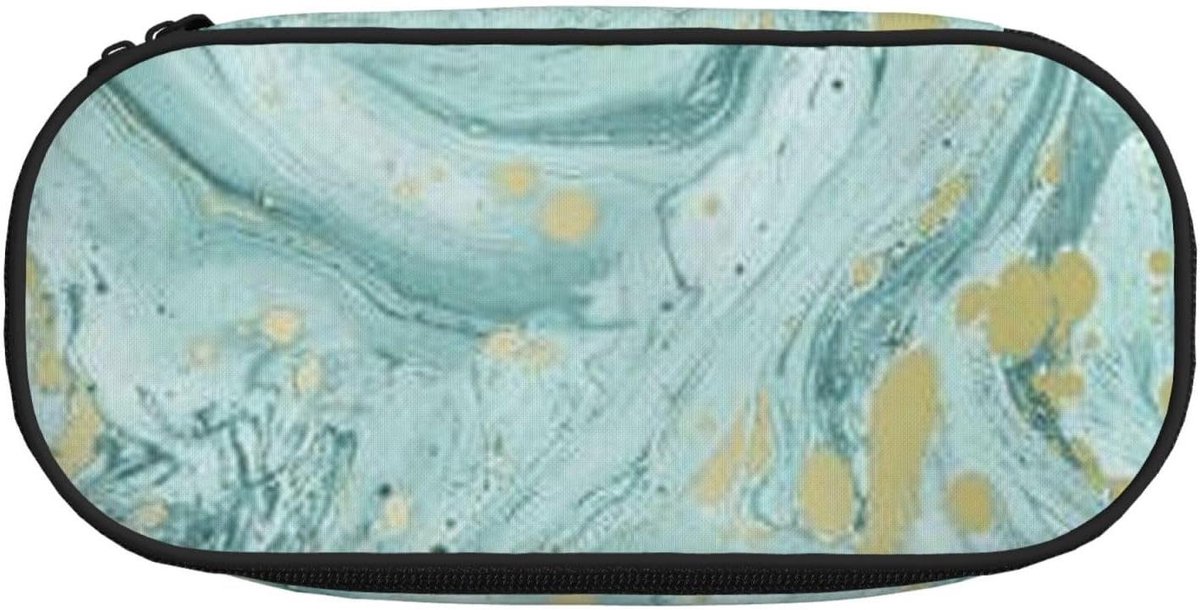 Etui met Patroon - Pennenhouder Tas - Spullen Organiseren - Hoge Capaciteit - 22x11x4.5 cm - Zwart