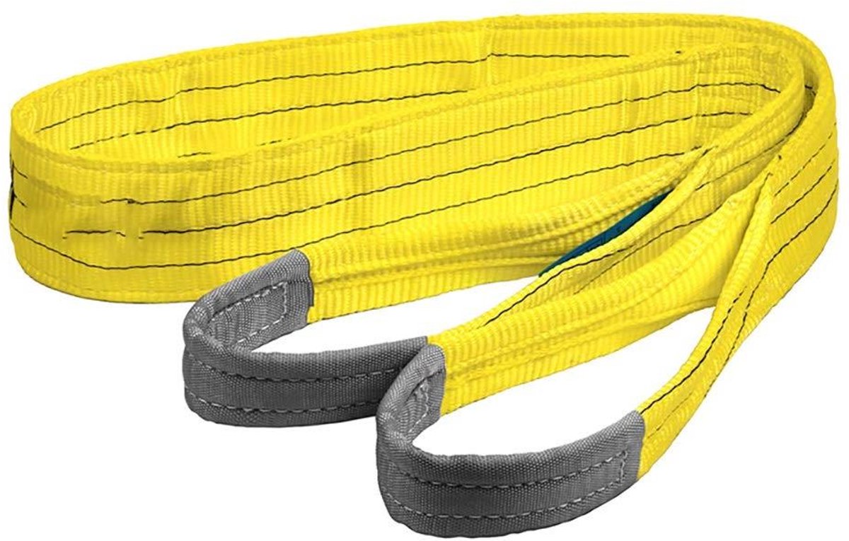 Hefband - Hijstouw Polyester - Industrieel Hijsen - Verstelbare Band - 3 Ton - Geel
