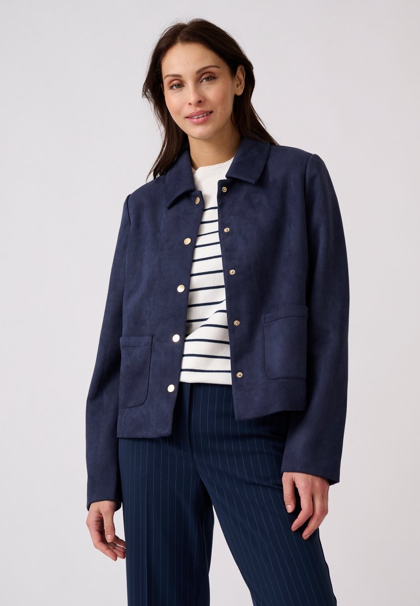 Damart - Suède-look jack - Dames - Blauw - 50
