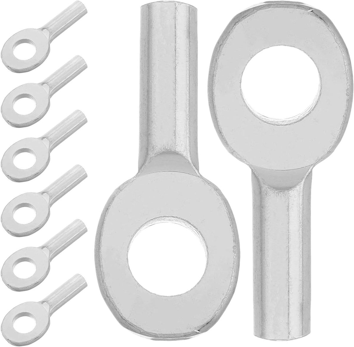 Kabeloog Set - Fitness Connectoren - Apparatuur Reparatie - Universele Pasvorm - 8 Stuks - Zilver