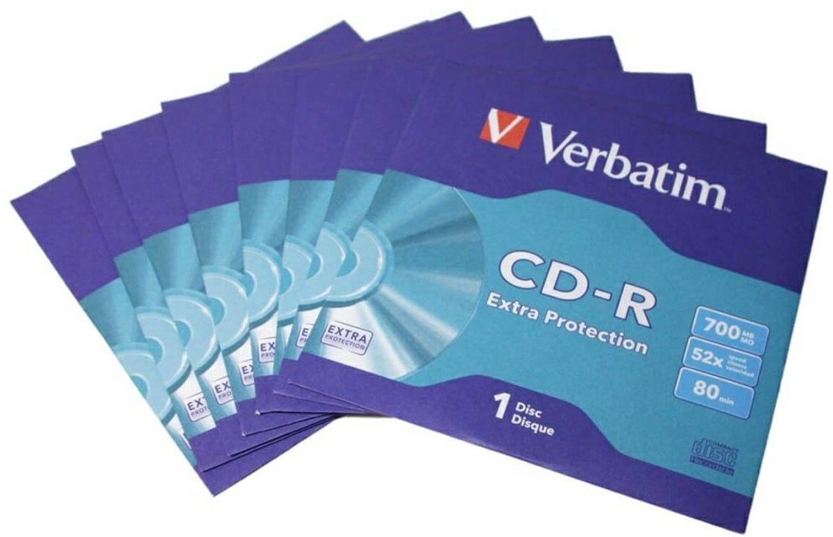 Verbatim Cd-R Extra Bescherming 700Mb 52X Voor 1 Recorder