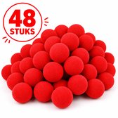 Clownsneus rood kunststof - VOORDEELSET 48 stuks clownsneuzen