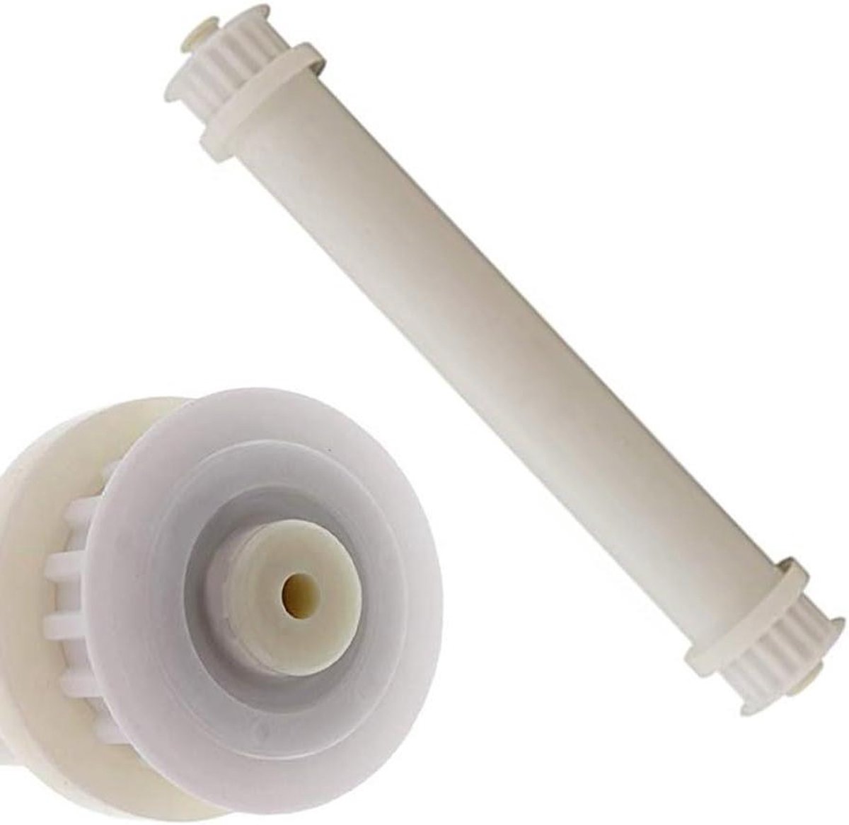 Wielbuis Montage - Rolcomponent - Zwembad Onderhoud - Geoptimaliseerd Rolontwerp - 25 x 6 x 6 cm - Wit