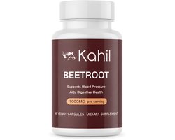 Kahil Rode Biet Capsules 1000 mg per serving 60 Vegan / Vegetarisch Capsules Beetroot Supplement