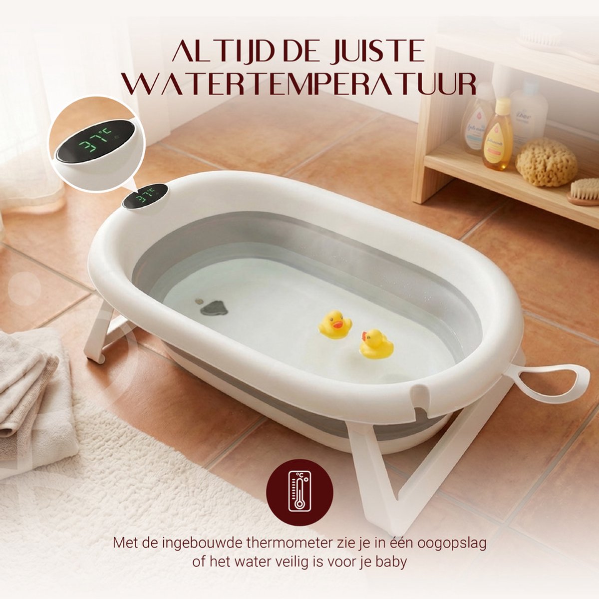 Baby Habits Badset met Thermometer - Gebruiksvriendelijk en Inklapbaar — cadeau in Cadeau-ideeën - foto 8