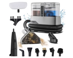 BlitzHome BH-C688C Stoomreiniger & Tapijtreiniger 1800W – 17 kPa Zuigkracht – 4-in-1 Warmwater-, Koudwater- en Stoomreiniging – 1,1L/1,2L Dubbel Watertanks – Voor Tapijt, Bank, Matras en Auto-interieur