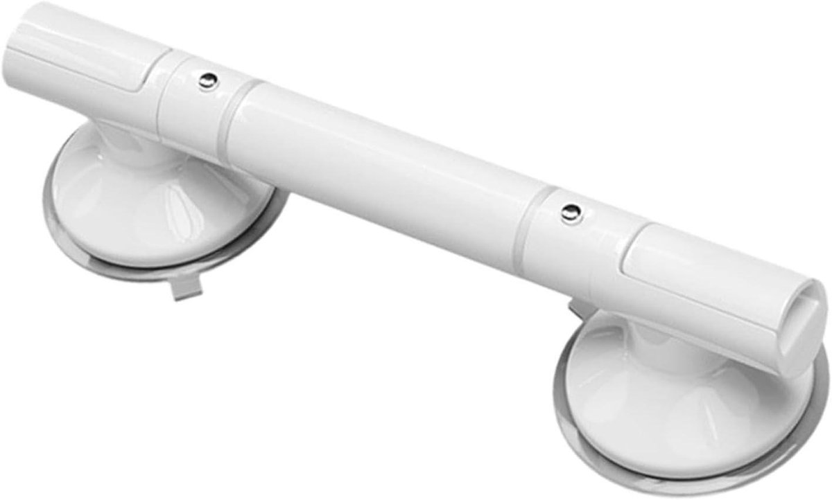 Veiligheidshandgreep Douche - Antislip steunrail - Stabiliteit in badkamer - Zuignap met hoge draagkracht - 386 x 96 cm - Wit