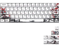 Nieuwigheid Allover Subbed Plum 71 Key Keycap voor GH60 RK61 ALT61 GK61 GK64 Dz60 Keycaps, JP