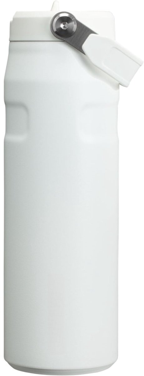 carmdering - Isolatiefles - Waterfles - Sportfles - Wit, 480 ml, spingestanst staal, 33% lichter - Flip-top deksel met rietje, lekvrij - Vaatwasmachinebestendig - Voor sport, reis en kantoor