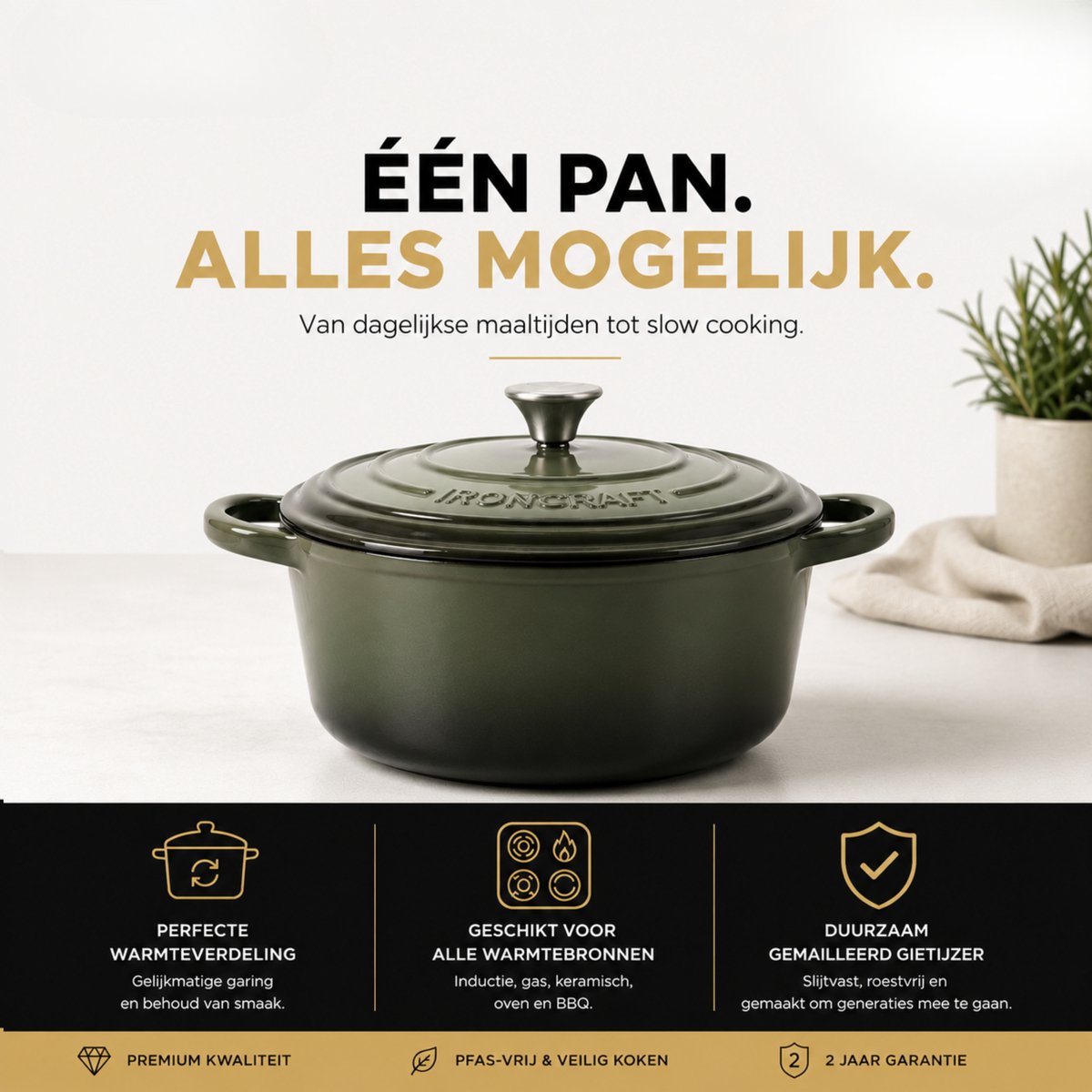 Ozocozy Ozocozy IRONCRAFT Gietijzeren Braadpan - afbeelding 5