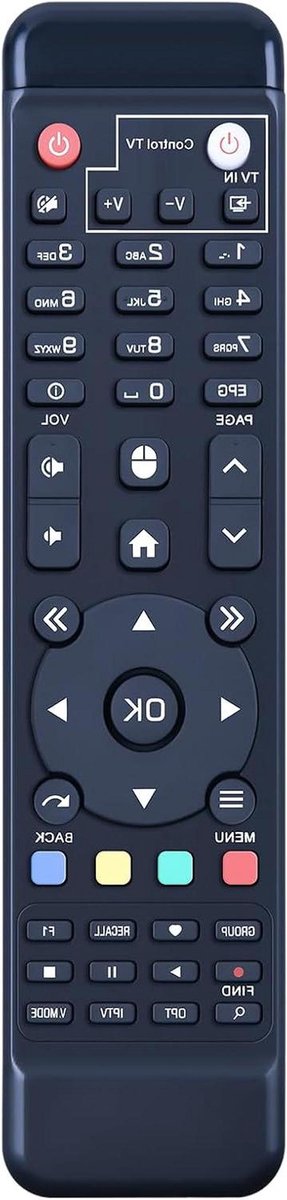Universele Afstandsbediening - Set-Top Box Bediening - TV Programma Kiezen - Betrouwbare Prestaties - 13.5 cm - Zwart