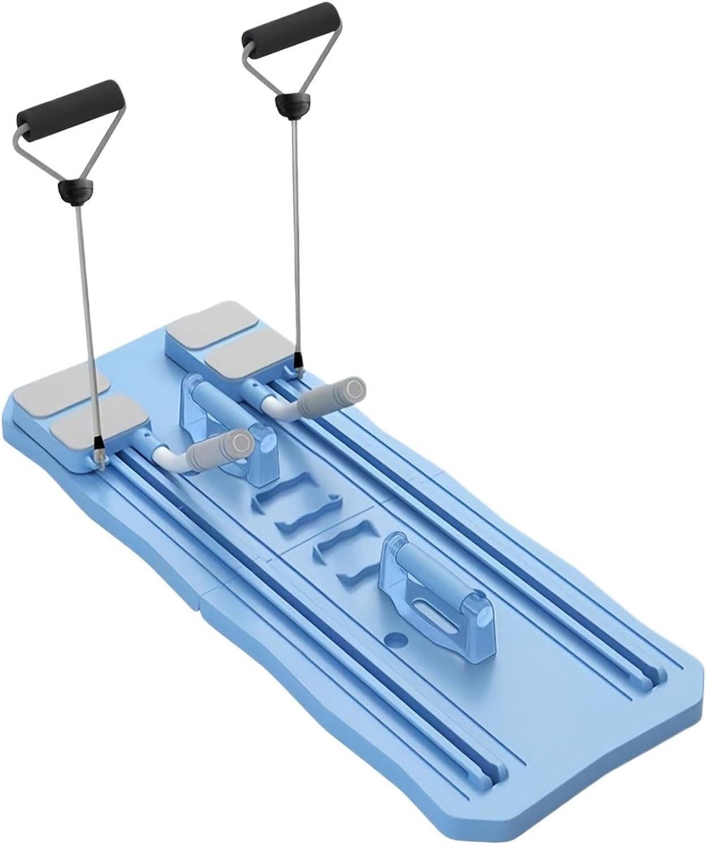 Pilates Trainingsbord - Fitness Board - Full Body Training - Opvouwbaar en Compact - 93 cm Uitgevouwen - Blauw