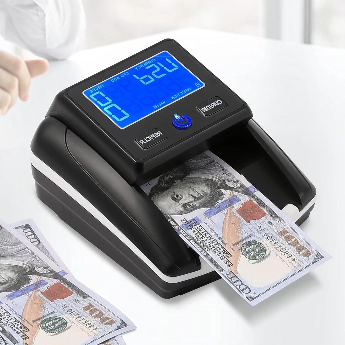 Geldtelmachine - Papiergeld teller - Rekeningen tellen - Nauwkeurige detectie - 145x135x75MM - Zwart
