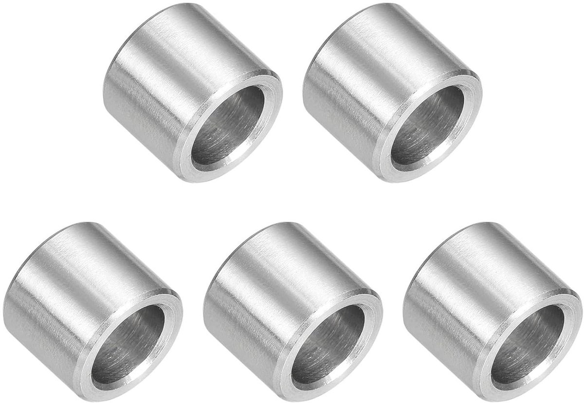 Roestvrijstalen afstandhouders - Schroef afstandhouders - Onderdelen monteren - Hoge druk bestendig - 5 stuks 8x12x10mm - Zilverkleurig
