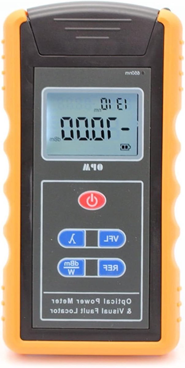 Netwerk Kabel Tester - Optische Vermogensmeter - Foutopsporing Kabels - Geïntegreerde Rode Lichtbron - 180 Gram - Zilver