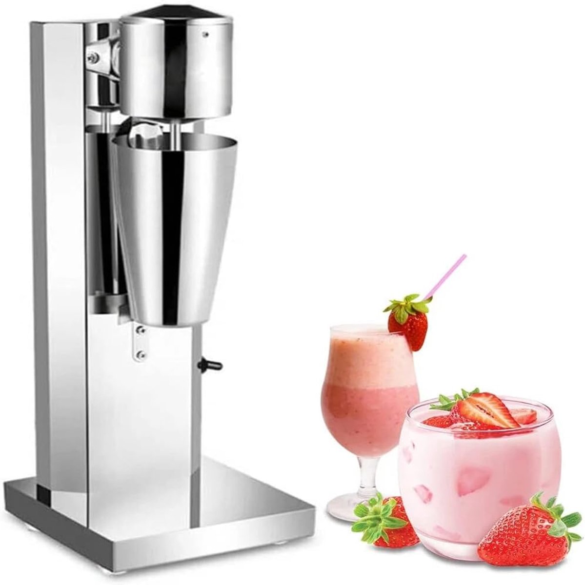Milkshake Machine - Drank Mixer - Dranken Bereiden - Dubbele Snelheid - 650 ml - Zilver