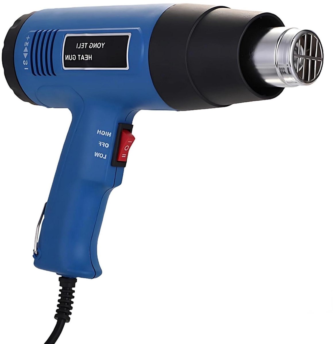 Warmtepistool - Verwarmingsapparaat - Krimpen en Verwarmen - Digitale Temperatuurweergave - 2000W - Blauw