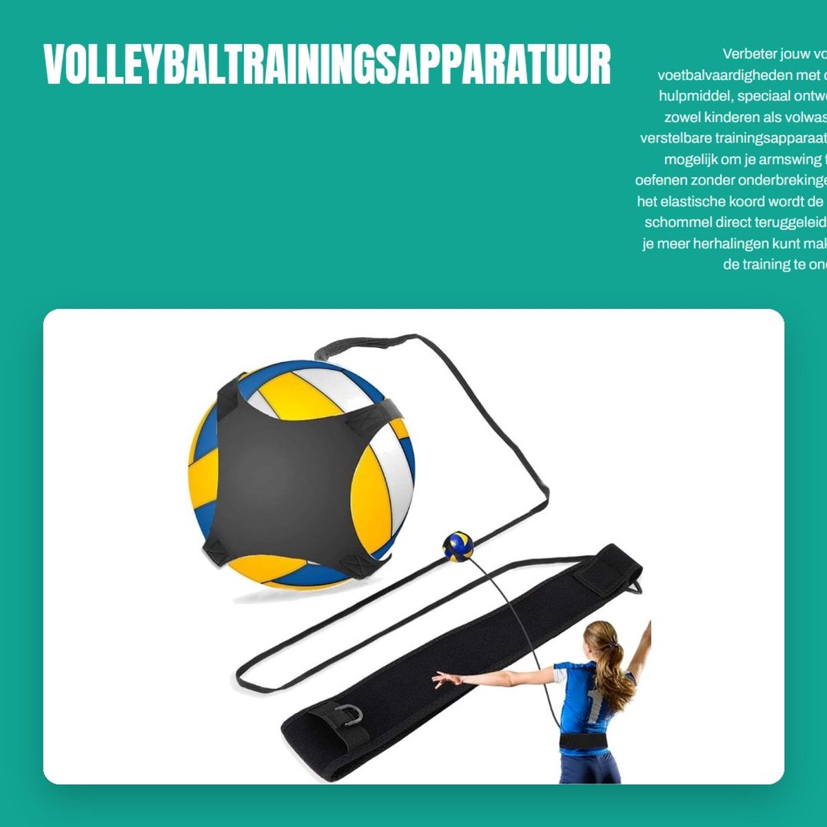 Dailygoods- Voetbalkicktrainer Verstelbaar - Solo-oefenapparaat - Elastisch Koord 6.6-20ft - Geschikt voor Kinderen/Volwassenen - Perfecte Techniektraining - Solo Voetbaltrainer