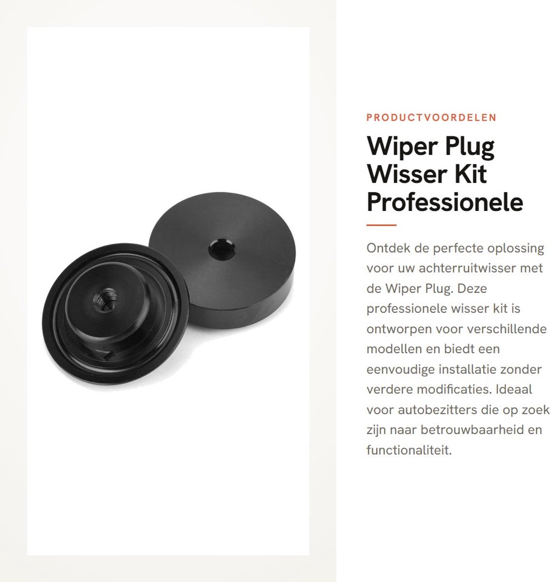 Dailygoods- Wiper Plug Professionele Kit - Compatibel met Diverse Modellen - Achterruit Wisser - Motorcomponenten - Accessoires - Kwaliteit en Service - Wisservisser