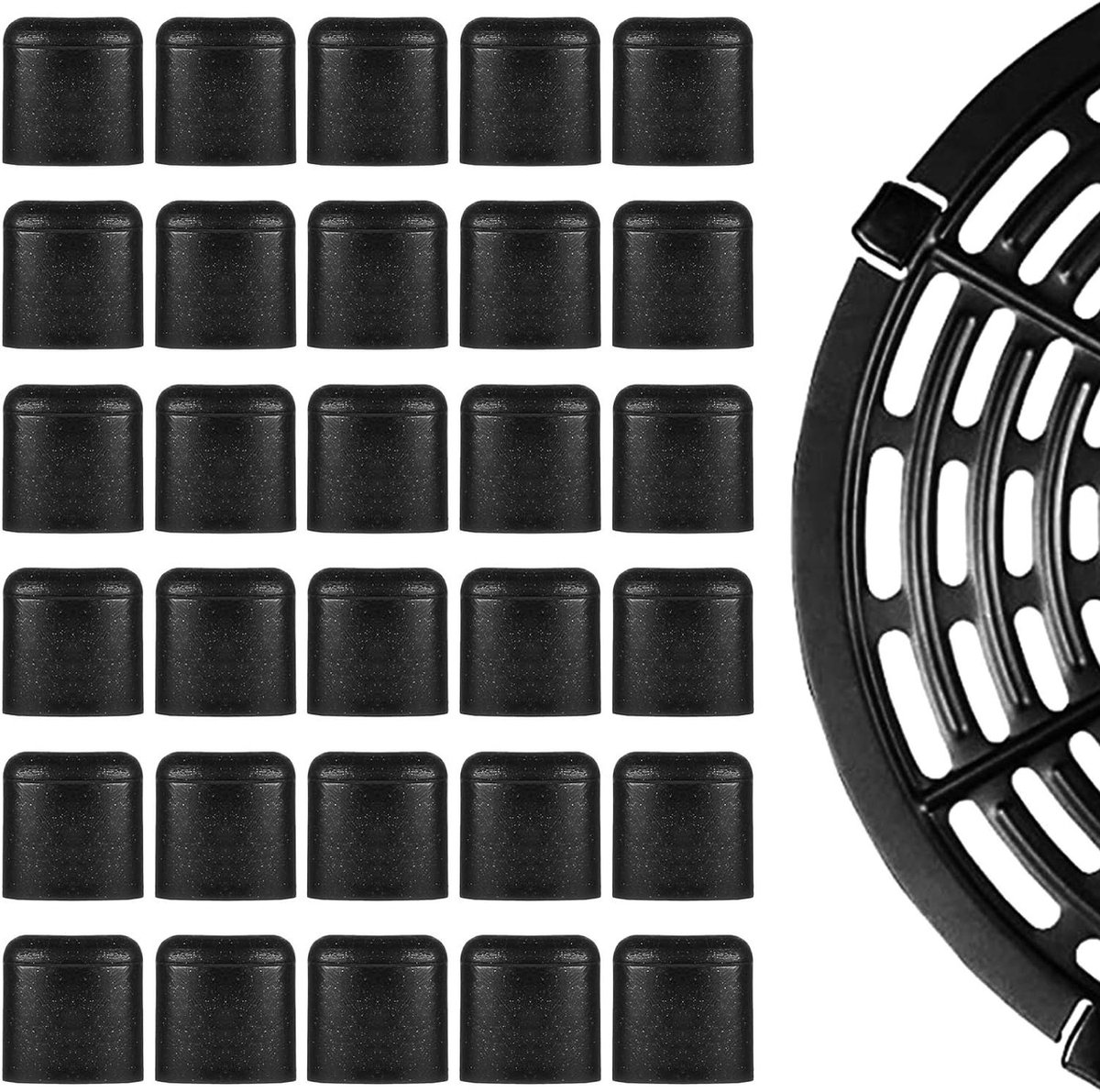 30 stuks airfryer-accessoires, kookwerk, rubberen buffers, 0,8 cm, rubberen buffers, rubberen buffers, luchtfriteuse, rubberen buffers, onderdelen anti-kras