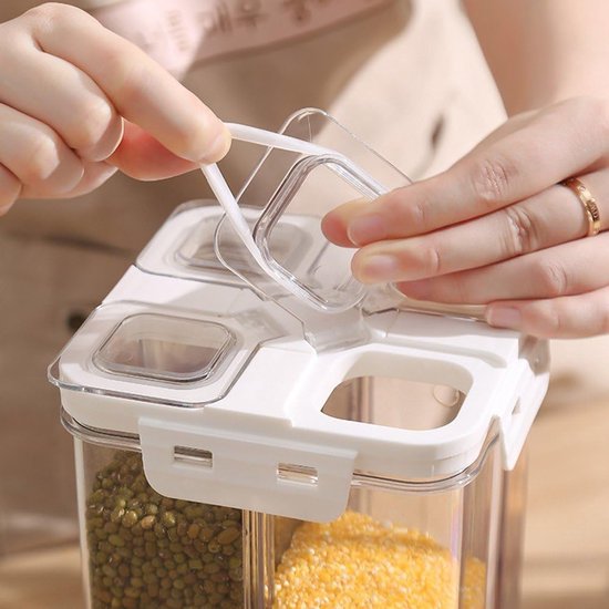 4 Grates Sealed Jar Cereal Storage Box Fresh Keeping Box Food Storage Container for Cereals and Various Cereals — afbeelding 2