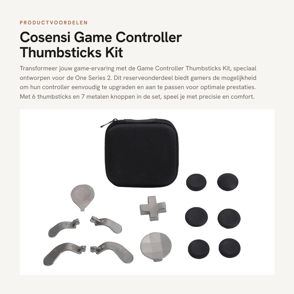 Dailygoods- Thumbsticks Kit - 6 Thumbsticks - 7 Metalen Knoppen - Game Controller Paddles - Eenvoudig te Installeren - Geschikt voor ONE Series 2 - Gamepad