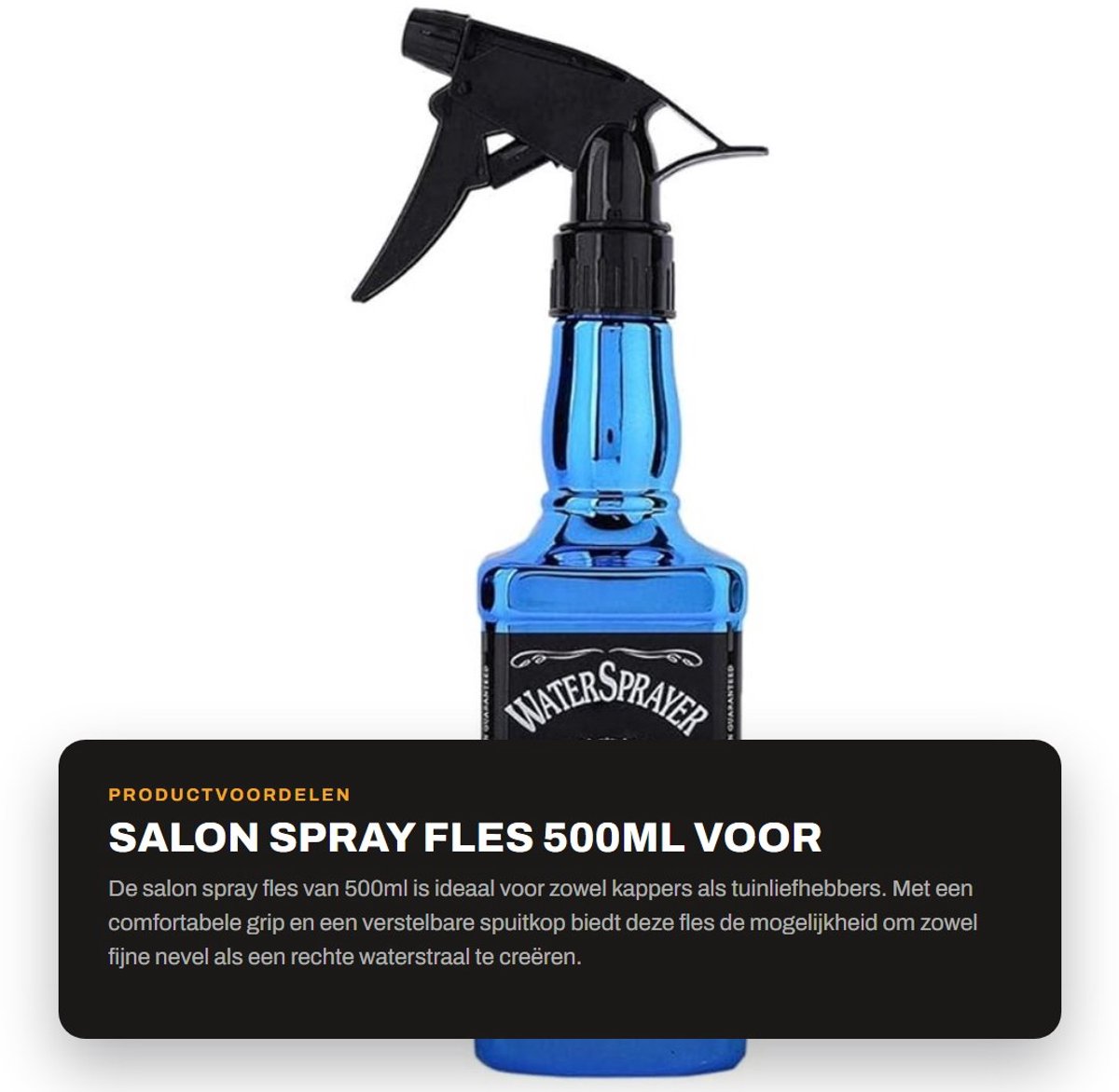 Dailygoods- Sprayfles 500ml Groot - Haarspuitfles - Tuinspuit - Professioneel - Duurzaam ABS - Verstelbare sproeikop - Waterfles