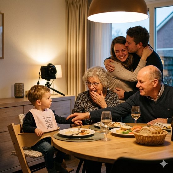 Baby slab met tekst aankondiging Zwangerschap - ik word Grote broer bekendmaking zwanger voor de liefste aanstaande geboorte van Merkloos — afbeelding 2