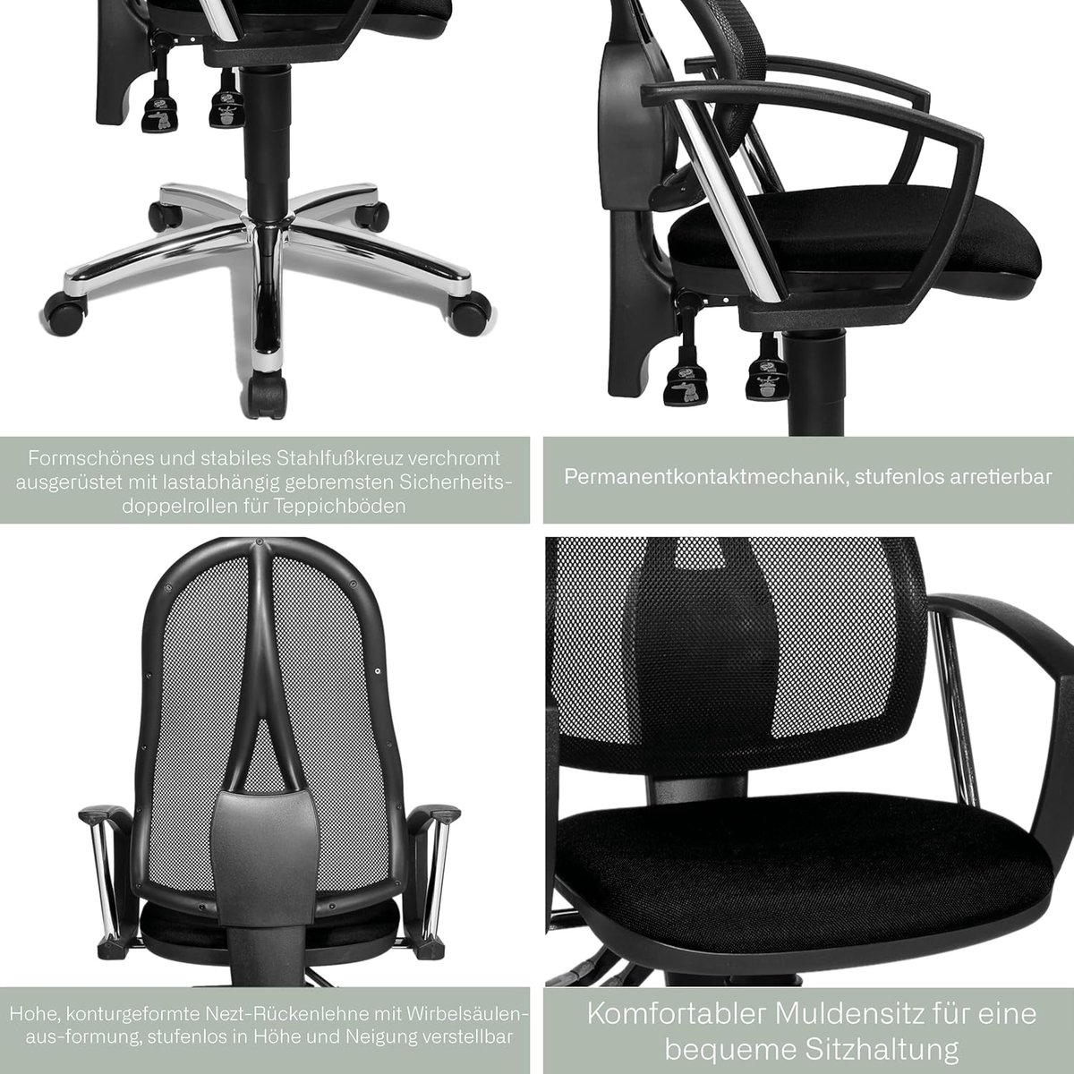 Bureaustoel ergonomisch met armleuningen – House&Garden ErgoComfort Bordeaux kantoorstoel – verstelbare rugleuning en zithoogte – draaibaar met wielen – ergonomische bureaustoel voor thuiswerk, kantoor en studie – bordeauxrood