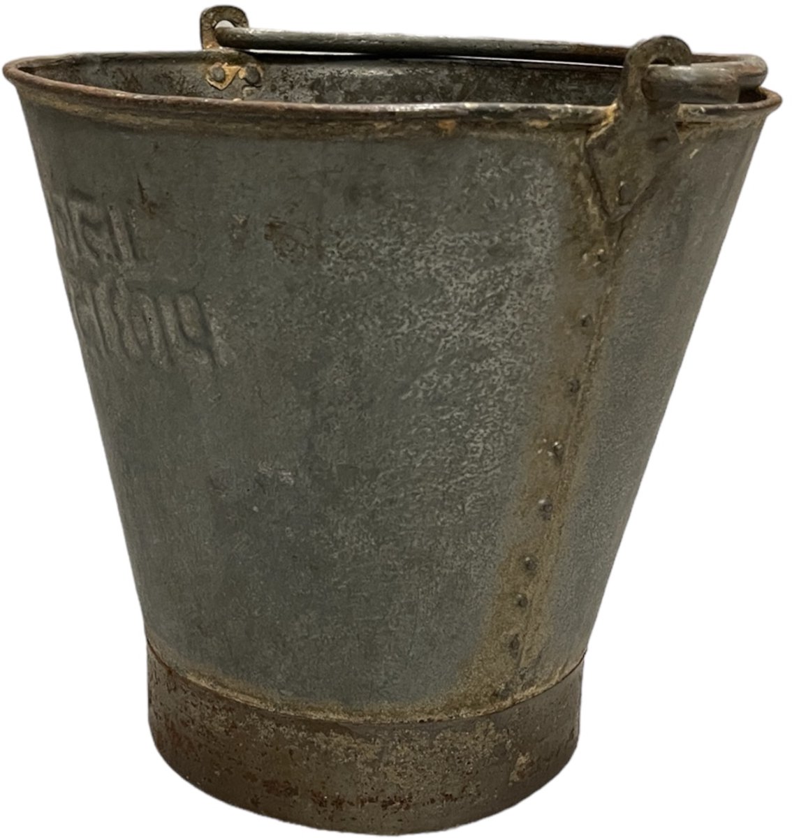 By Mooss - Emmer - Metaal - Vintage - Industrieel - Decoratie - Plantenpot - Bloempot - Tuin - Woonaccessoire - Bruin