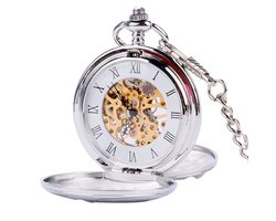 Top 10 Zakhorloges & Horlogekettingen 2026: Vintage Zakhorloge Skeleton | Mechanisch Zakhorloge | Handmatige Opwinding | Met Ketting | Zilverkleurig
