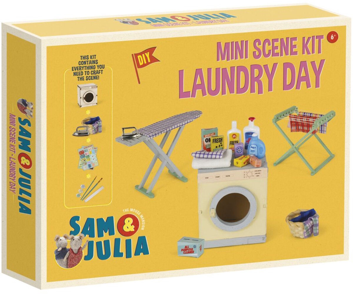 Sam & Julia Het Muizenhuis Miniatuur-wasscÃ¨ne knutselpakket - Speelgoed kinderen - Schaal 1:12 - Knutselen - Voor meisjes en jongens - Bambolino Toys